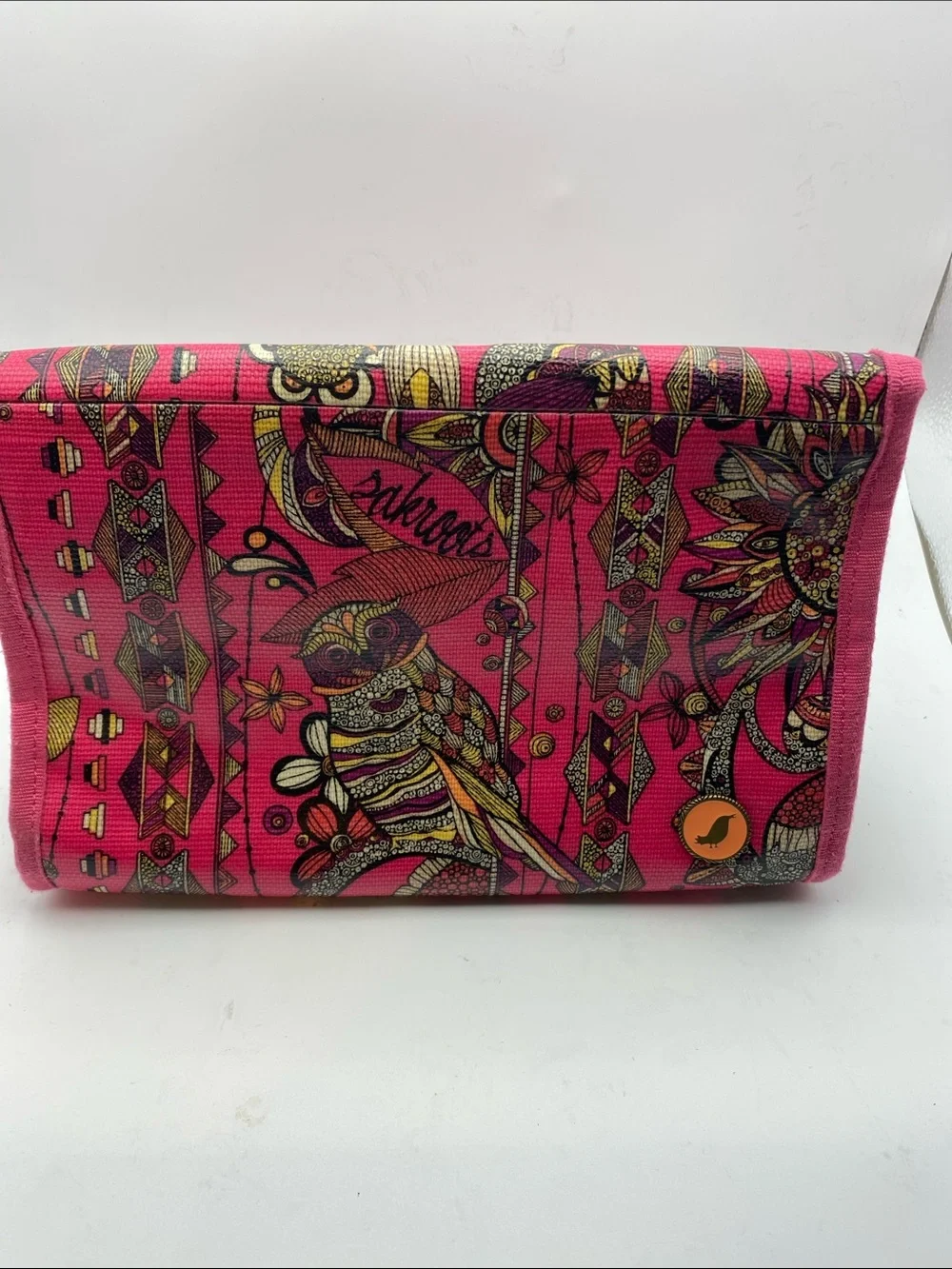Sakroots Pink Patterned Foldover Clutch